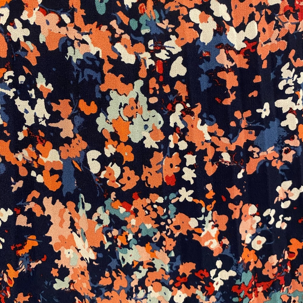 Ophelia Roe Floral A-Line Midi Skirt Blue Multicolor – Size 3X - Picture 4 of 6